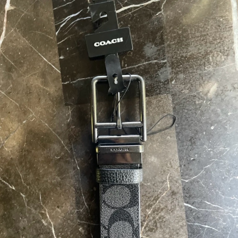 Coach Black and Gray Men's Belt Bag